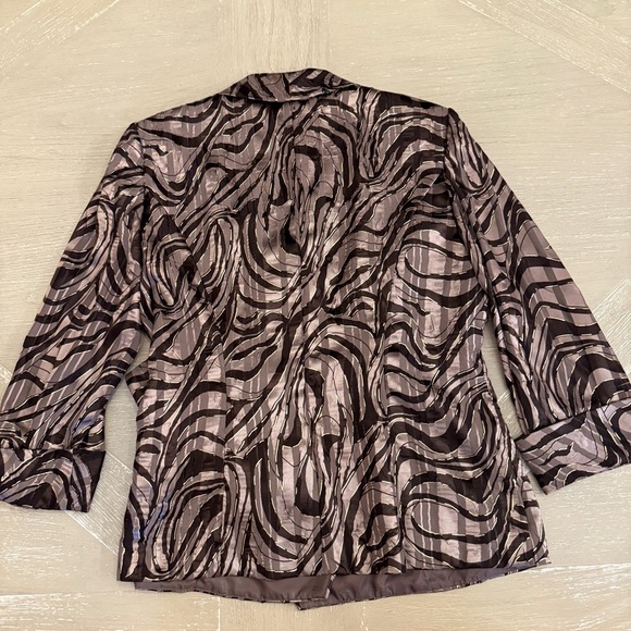 Alex Evenings Womens Small Wrap Jacket Blazer With Bow Tie Accent Classy - Picture 6 of 7